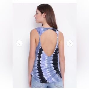 Forever 21 Tye Dye Backless Tank Top in Multi Blue Small (Bundle 2+ for 20% off)